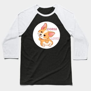 Corgi Love - Heart Butt Baseball T-Shirt